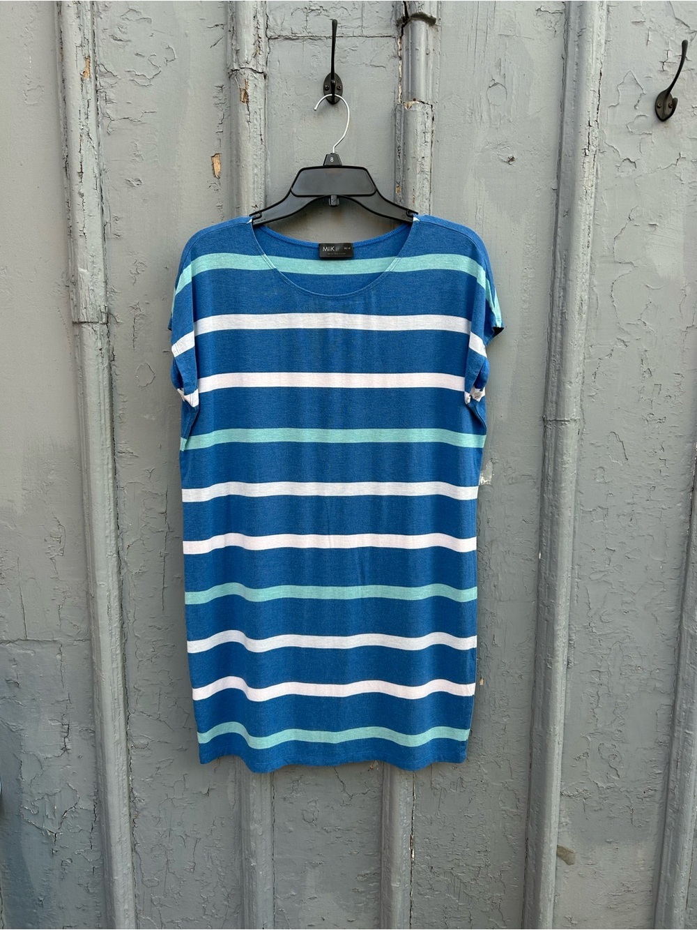 Miik Sia Blue Striped Modal Jersey Tunic, size M